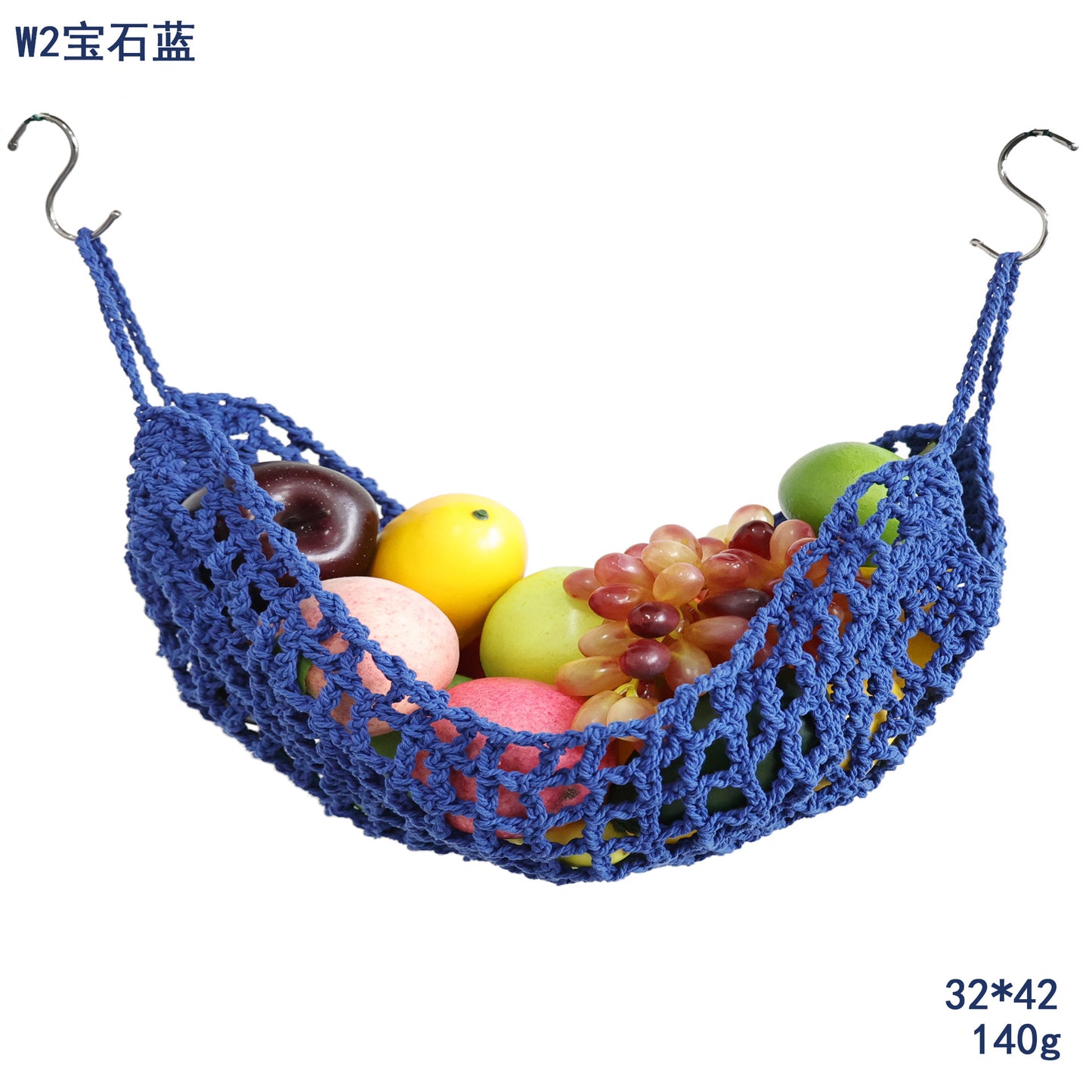 **Handmade Woven Cotton Rope Fruit Mesh Bag Storage Bag**