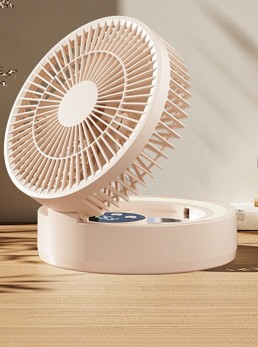 # Foldable Desktop Rechargeable Fan with Mirror