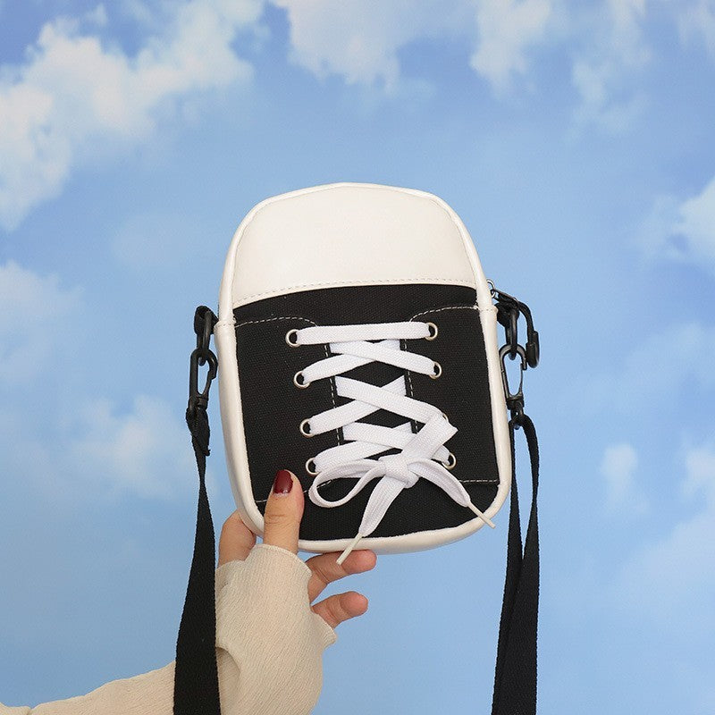 Patchwork Canvas Crossbody Bag for Women