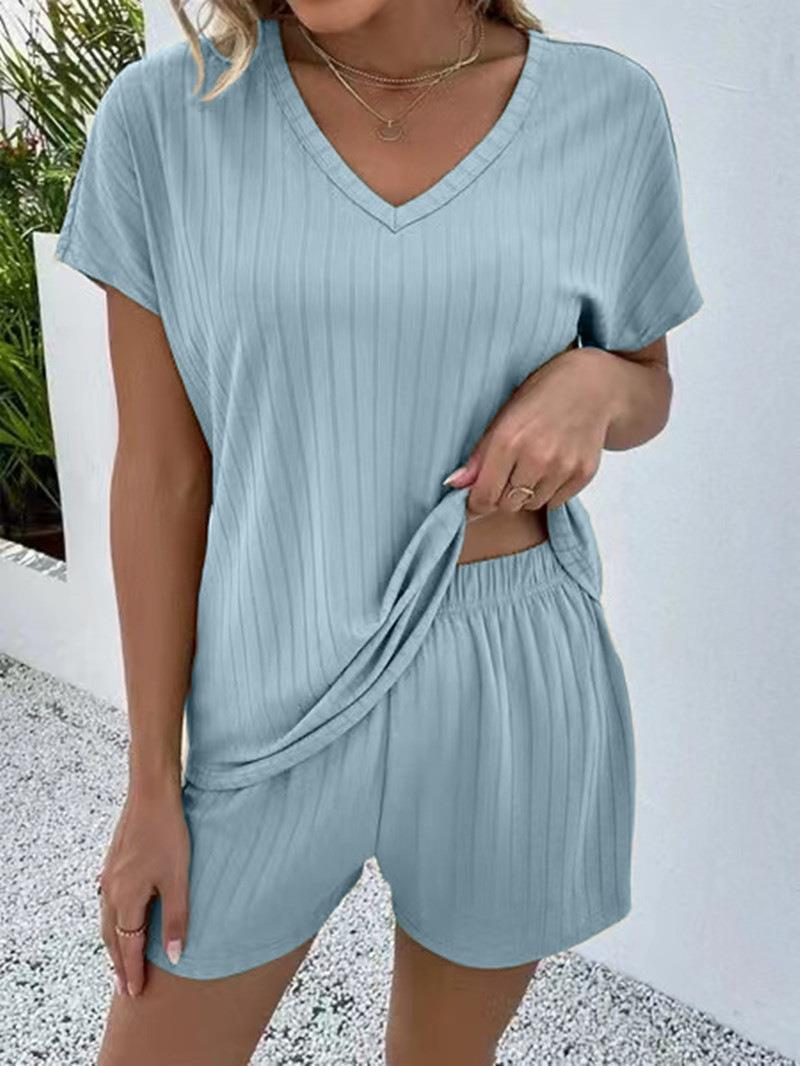 # Women's Knitted Two-Piece Home Wear Set