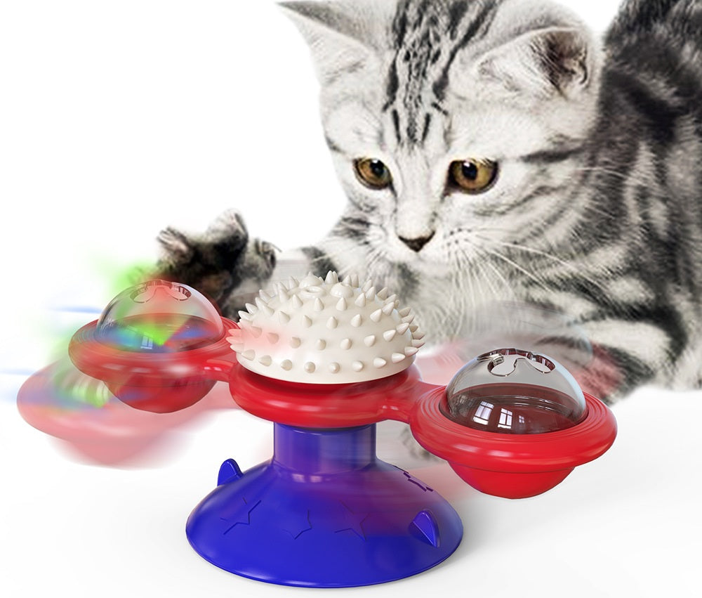 # Rotating Glowing Cat Carousel Interactive Toy