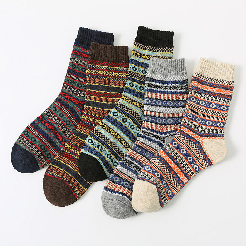 **Men's Autumn/Winter Socks | Mid-Calf Socks, 5-Pair Pack**