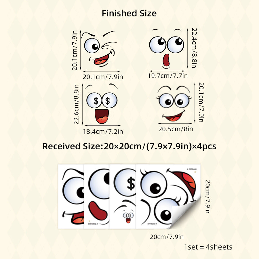 # Funny Smiley Face Toilet and Trash Can Decorative Stickers