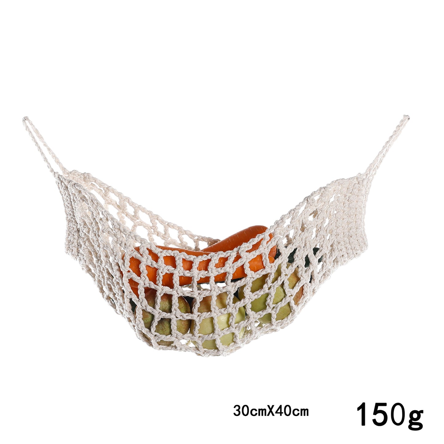 **Handmade Woven Cotton Rope Fruit Mesh Bag Storage Bag**