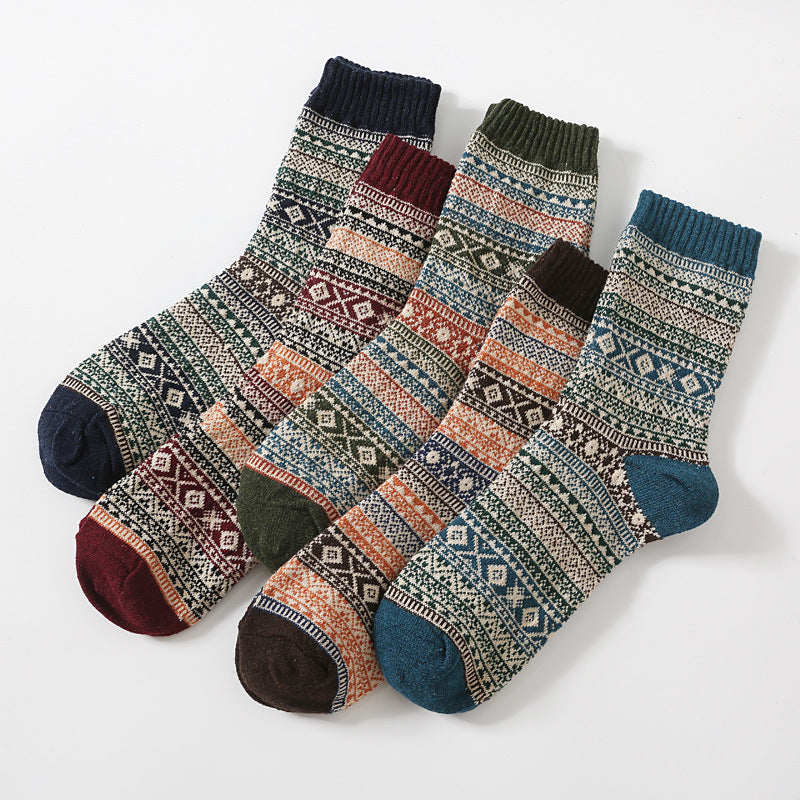 **Men's Autumn/Winter Socks | Mid-Calf Socks, 5-Pair Pack**