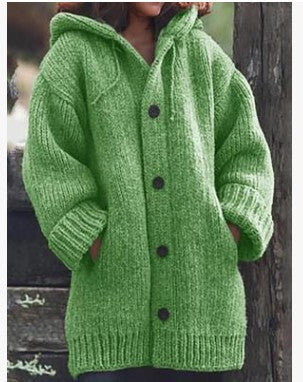 **Stylish Solid Color Loose Fit Warm Sweater for Autumn and Winter**