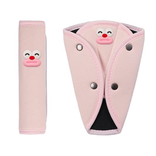 **Child Car Seatbelt Fixer and Anti-Neck Wrap Shoulder Pad Set**