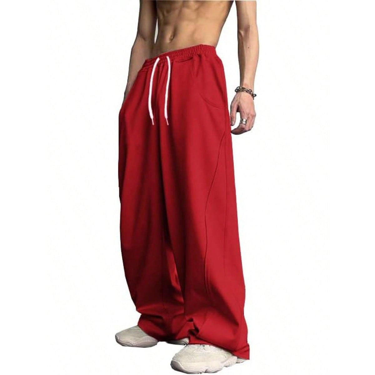 Loose-fitting Straight-Leg Sports Pants