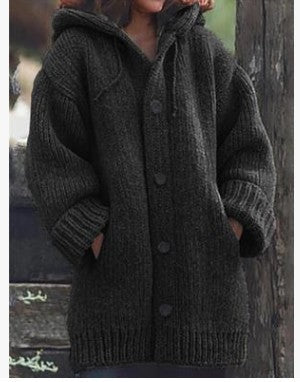 **Stylish Solid Color Loose Fit Warm Sweater for Autumn and Winter**