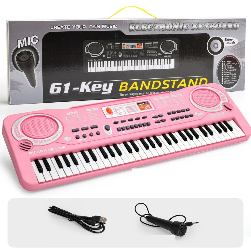 **Multifunctional 61-Key Children's Electronic Keyboard**