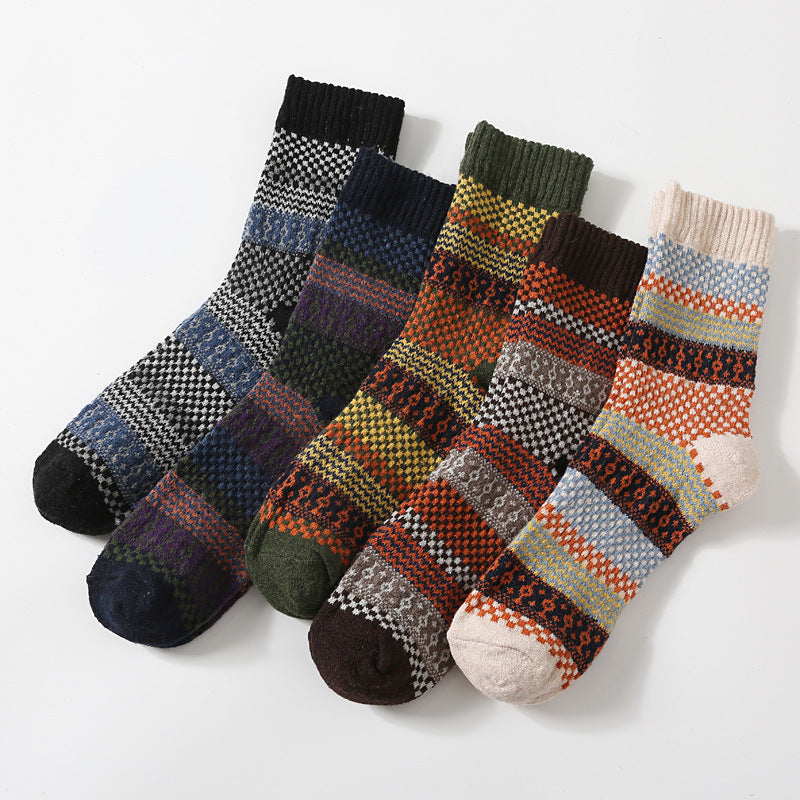**Men's Autumn/Winter Socks | Mid-Calf Socks, 5-Pair Pack**