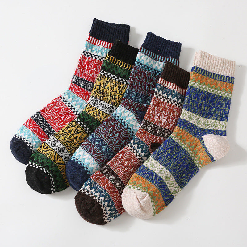 **Men's Autumn/Winter Socks | Mid-Calf Socks, 5-Pair Pack**