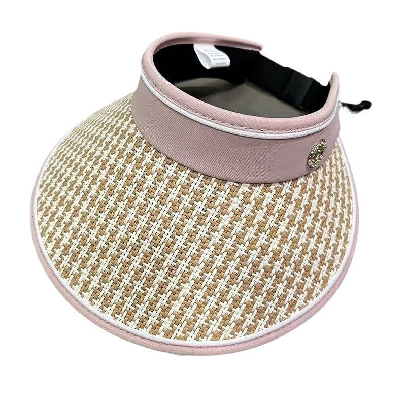 # Women's Foldable Black Vinyl Sun Hat