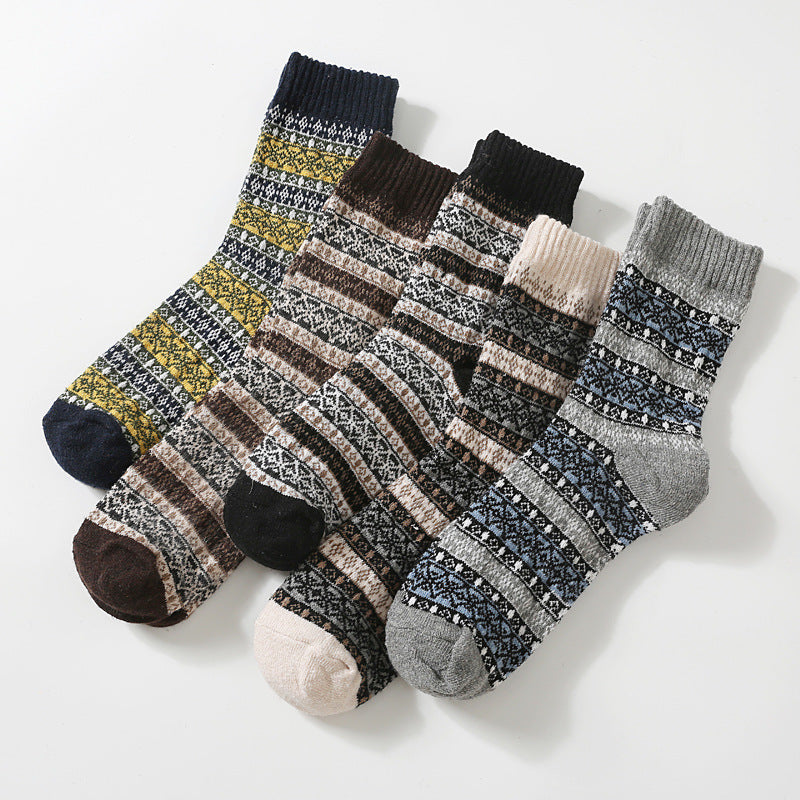 **Men's Autumn/Winter Socks | Mid-Calf Socks, 5-Pair Pack**