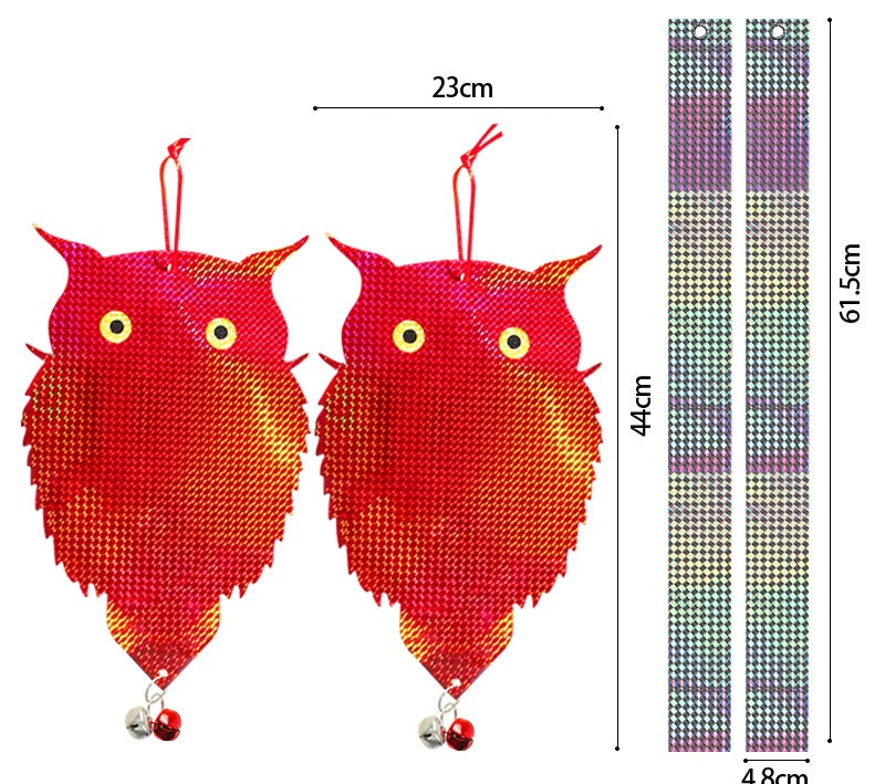 # Double-Sided Laser Reflective Bird-Repelling Owl