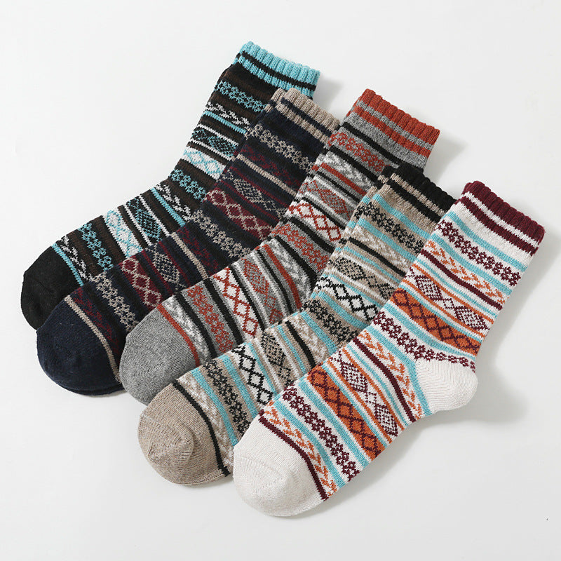**Men's Autumn/Winter Socks | Mid-Calf Socks, 5-Pair Pack**