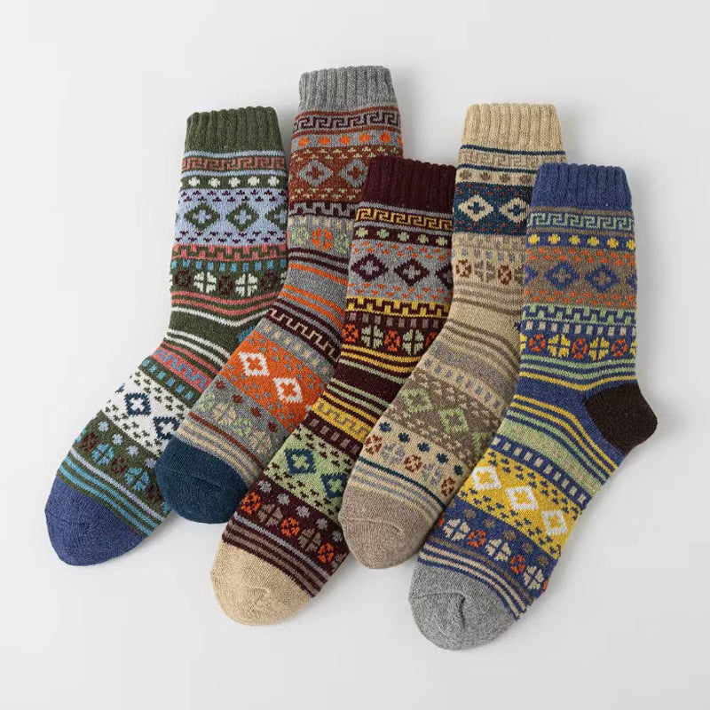 **Men's Autumn/Winter Socks | Mid-Calf Socks, 5-Pair Pack**