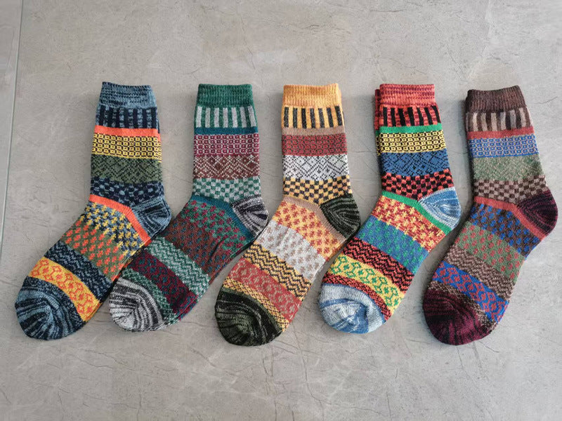 **Men's Autumn/Winter Socks | Mid-Calf Socks, 5-Pair Pack**