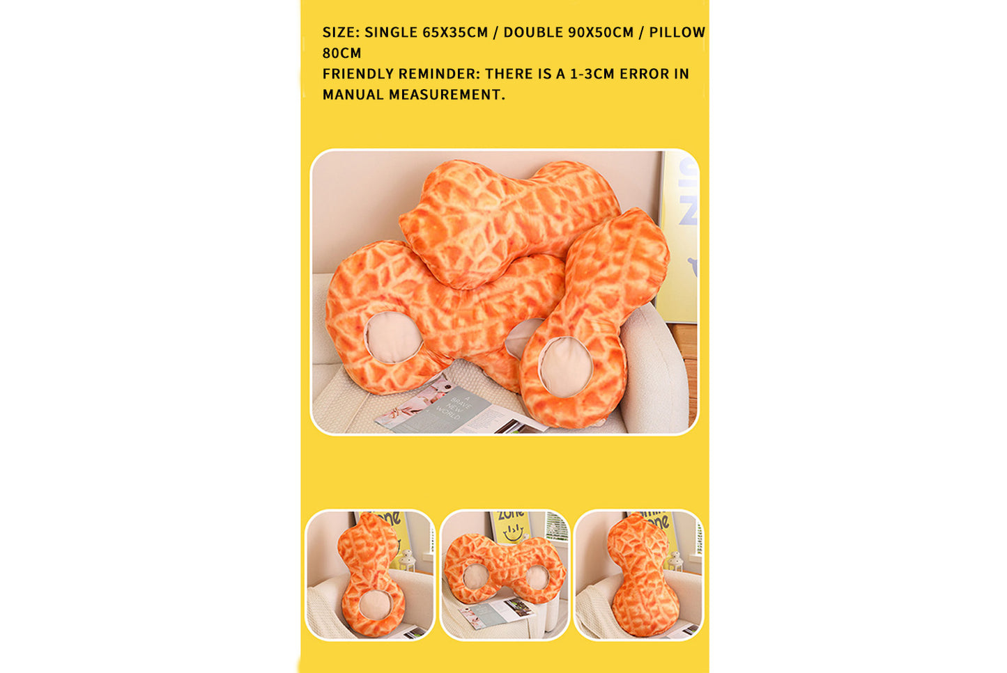 **Good Things Peanut Creative One-Piece Pillow/Head Cover**