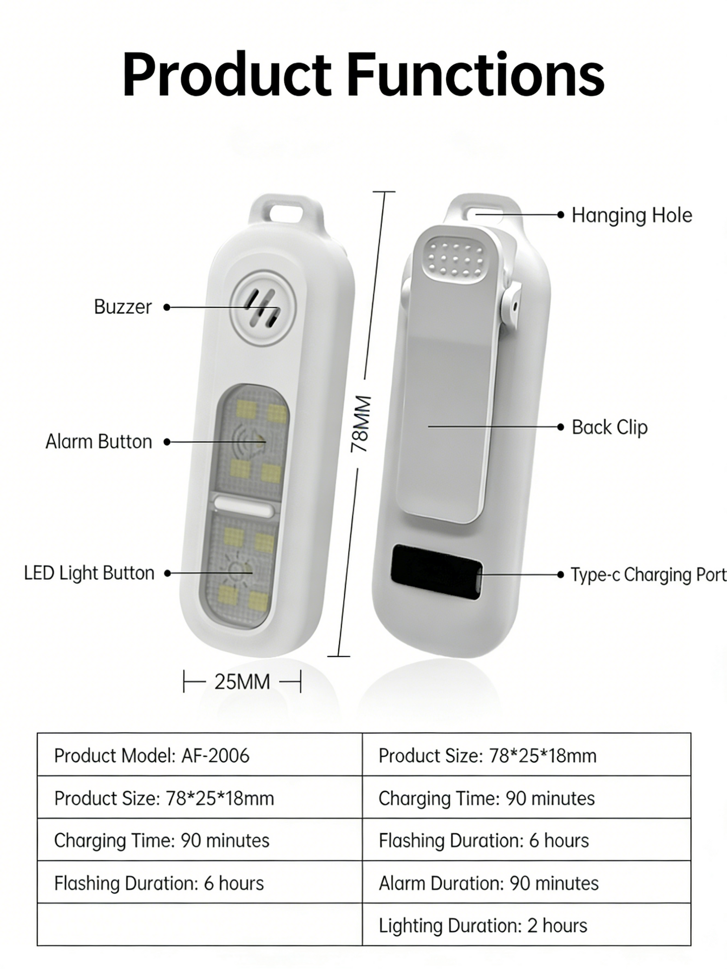 Outdoor night running tri color luminous light