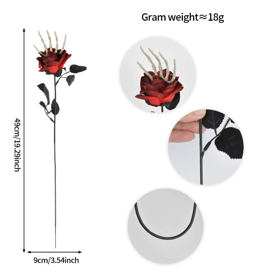 Halloween Scary Rose Decorations (10-Pack)