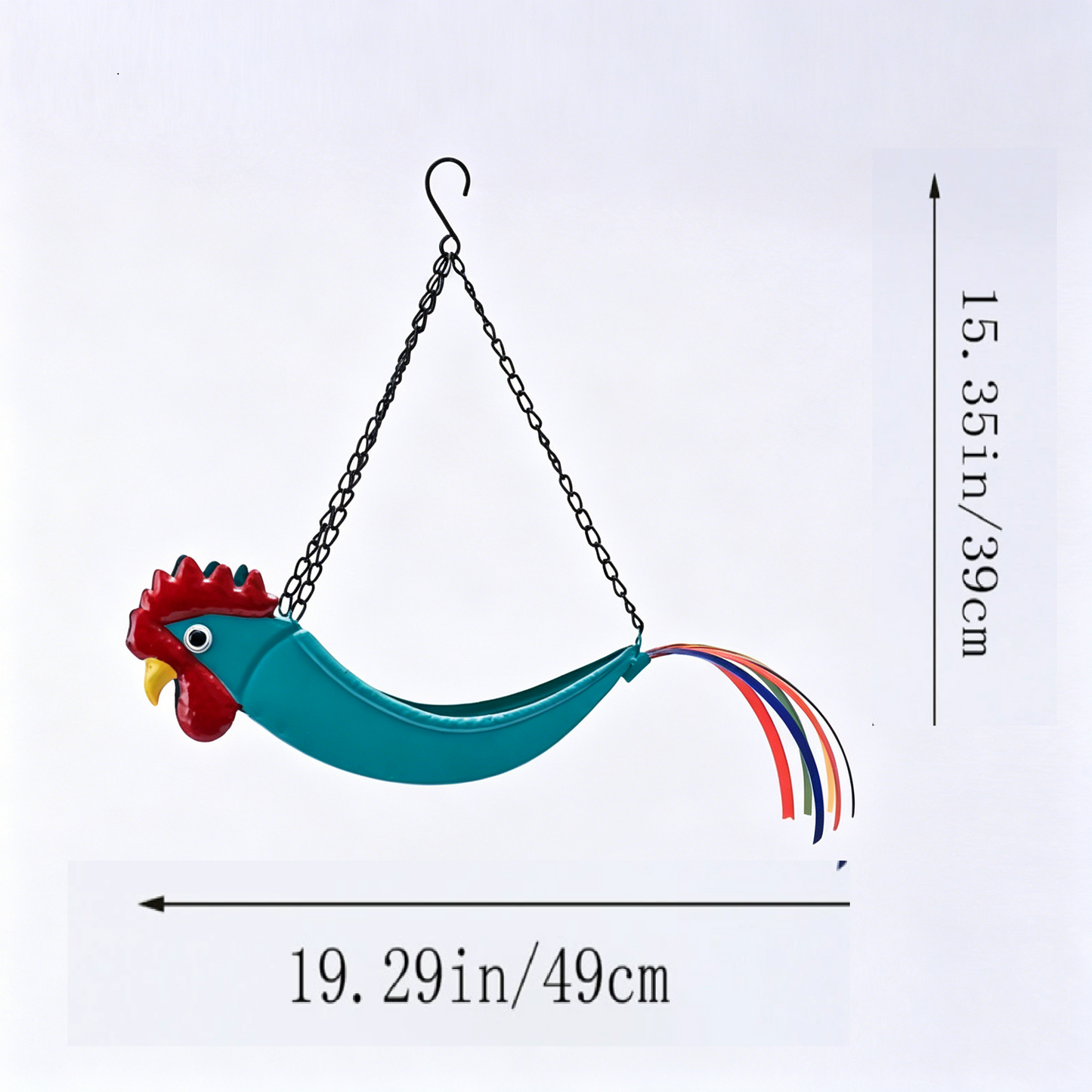 # Metal Rooster and Parrot Garden Decorative Flower Pot