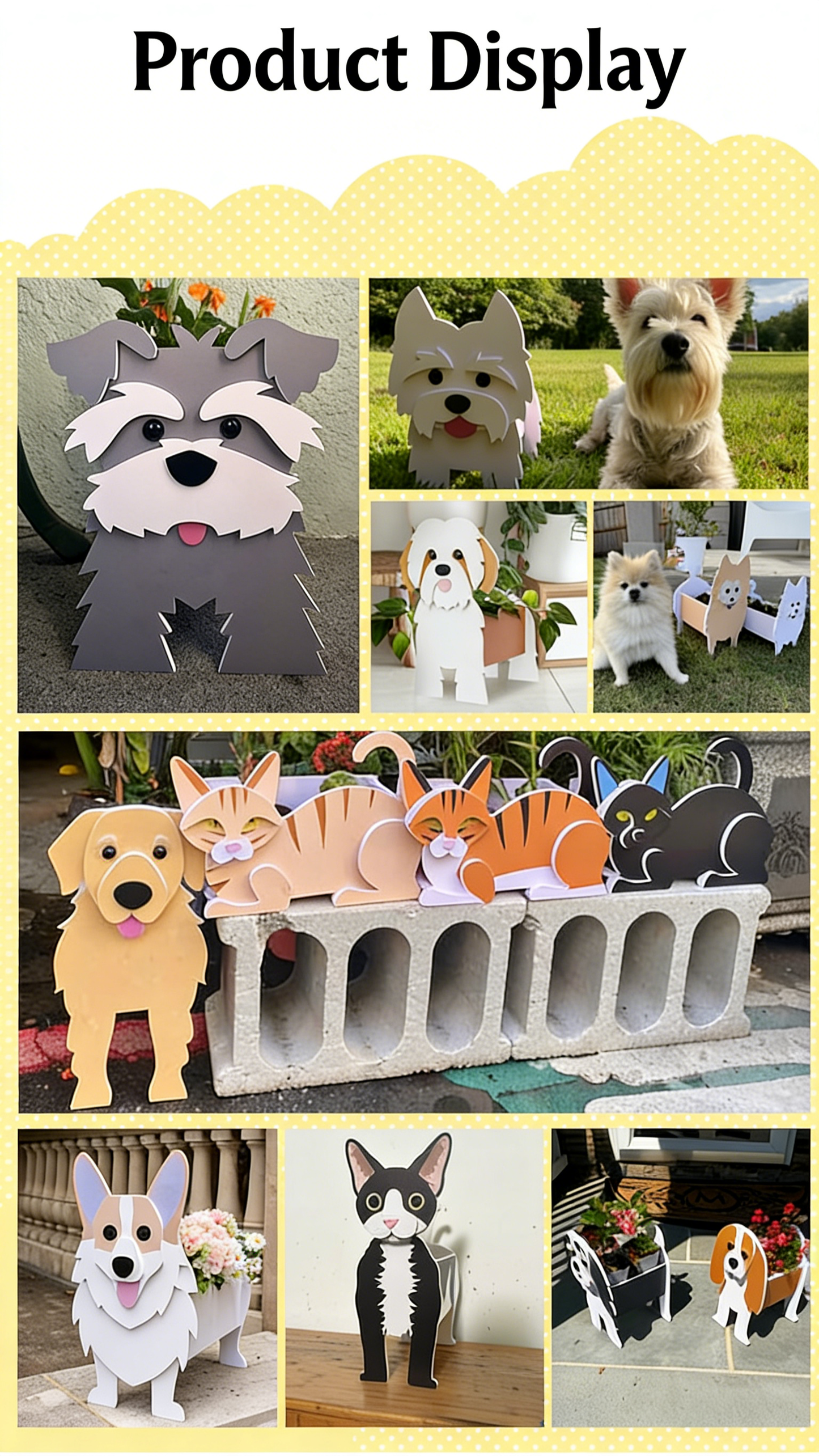 Dog-Shaped Flower Pot for Pets