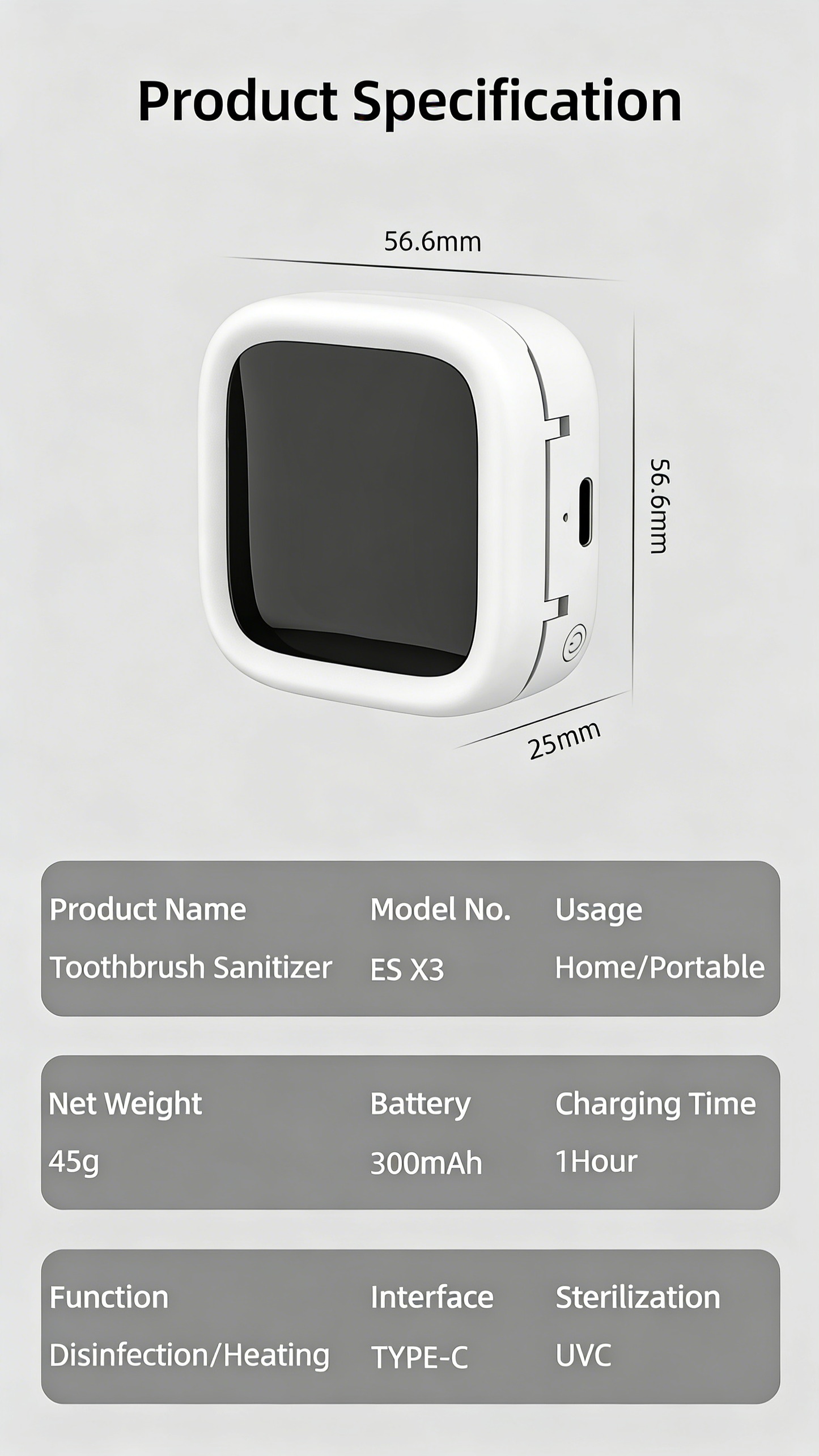 UV Toothbrush Sterilizer