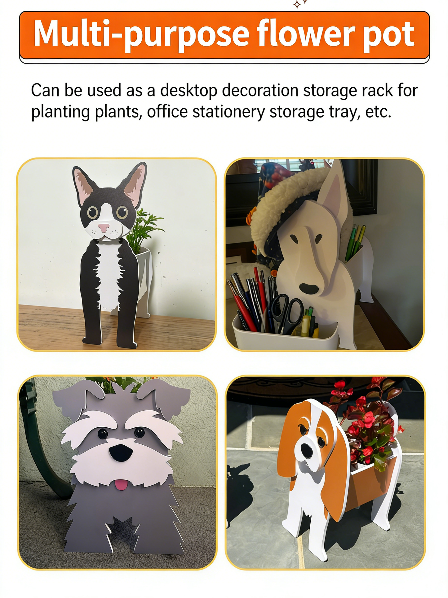 Dog-Shaped Flower Pot for Pets