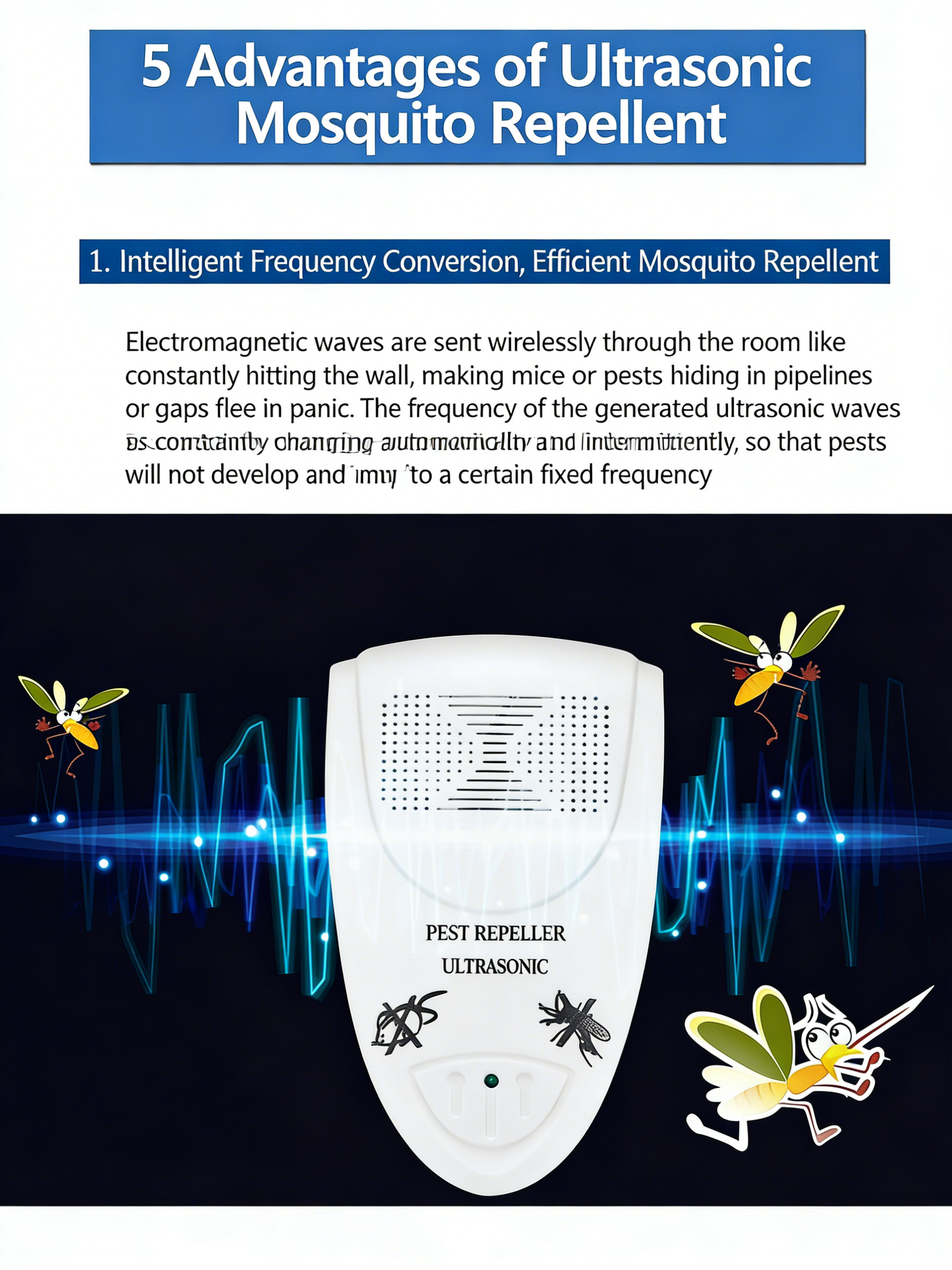 Ultrasonic Insect Repellent for Indoor Use