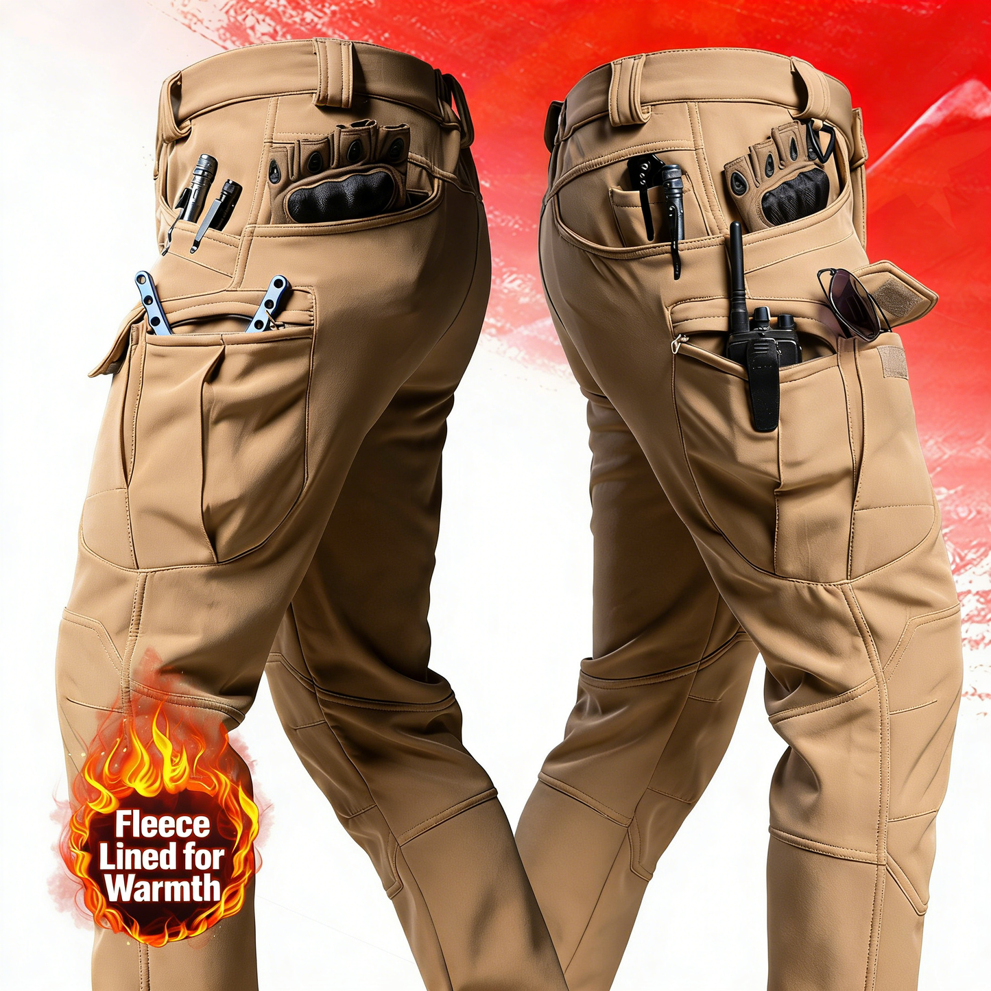 Outdoor soft shell men's jacket pants